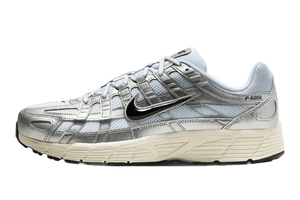 Nike P-6000 White Metallic Silver Flat Silver Black