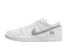 Nike SB Dunk Low Supreme 94 White Metallic Silver