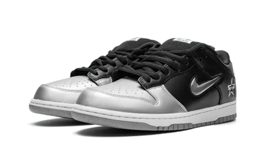 Nike SB Dunk Low Supreme Jewel Swoosh Silver Next Step