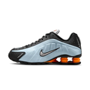 Nike Shox R4 Blue Tint Total Orange Black Metallic Silver
