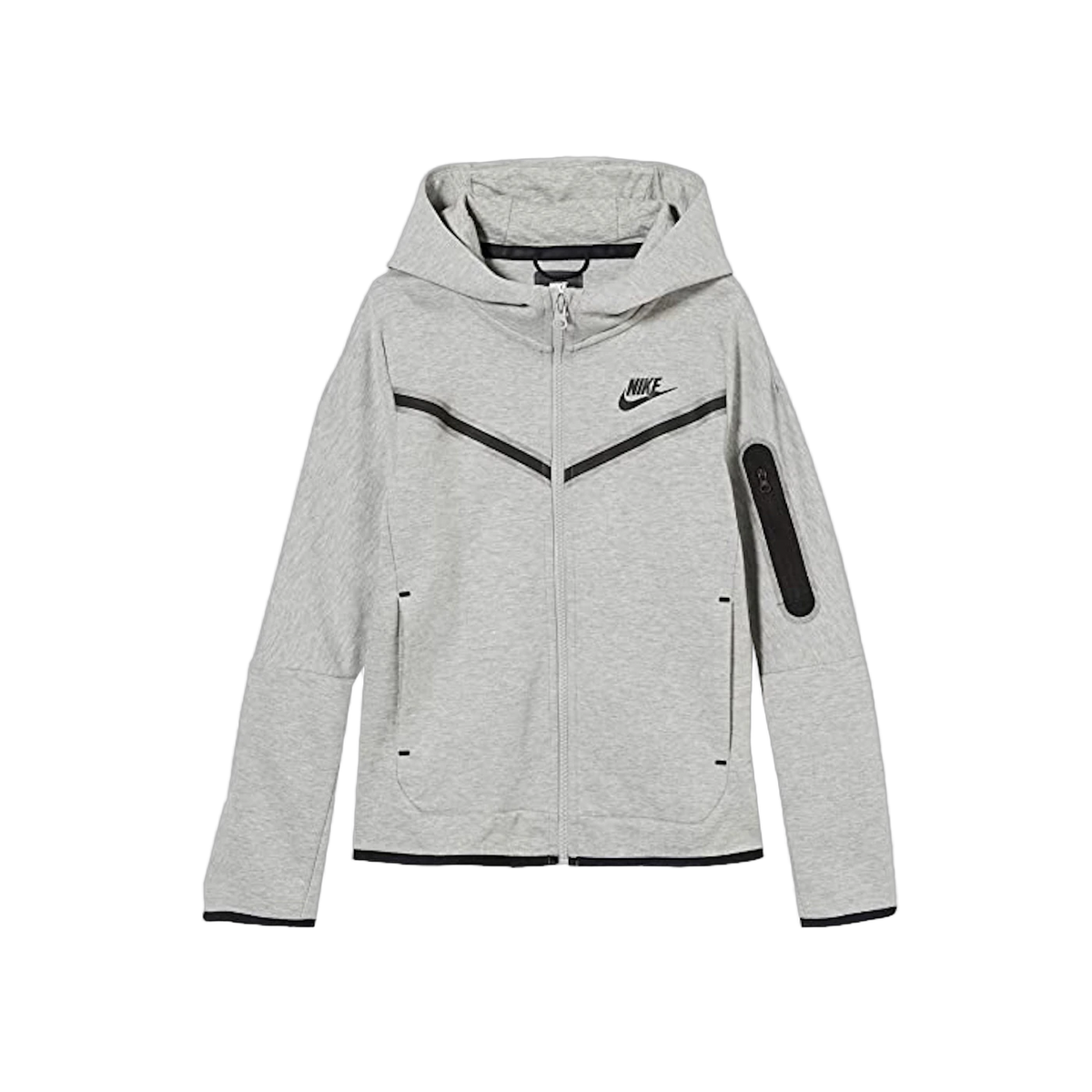 Nike Sportswear Kids' Tech Fleece Full-Zip Hoodie Dark Grey Heather/Black