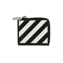 Off-White Diagonal Stripe Zip Wallet Black/White