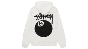 Stussy 8 Ball Hoodie Pigment Dyed White