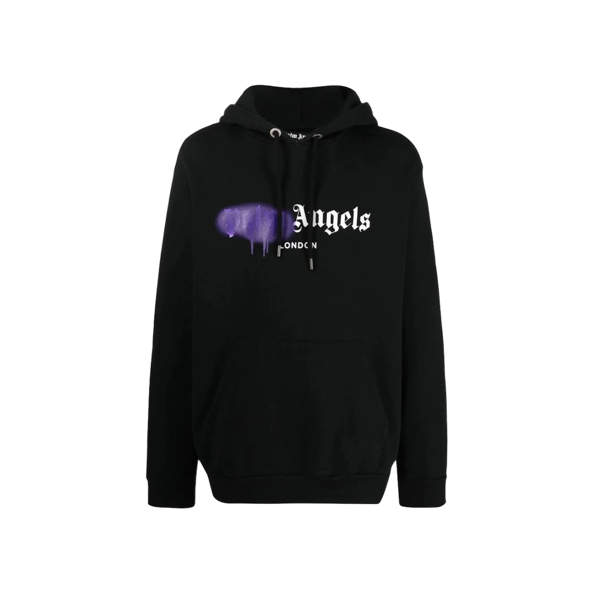 Palm Angels London Spray Paint Logo Hoodie Black