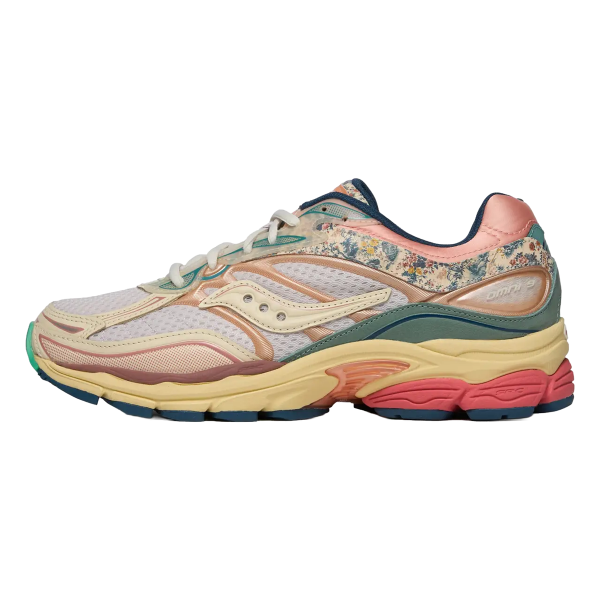 Saucony ProGrid Omni 9 Floral Beige Blue