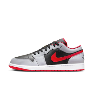 Air Jordan 1 Low Black Light Smoke Grey Gym Red