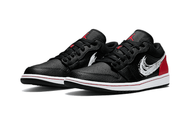 Air Jordan 1 Low Brushstroke Swoosh Black