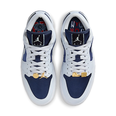 Air Jordan 1 Low SE Football Grey White Gym Red Midnight Navy