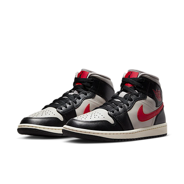 Air Jordan 1 Mid Black College Grey Gym Red