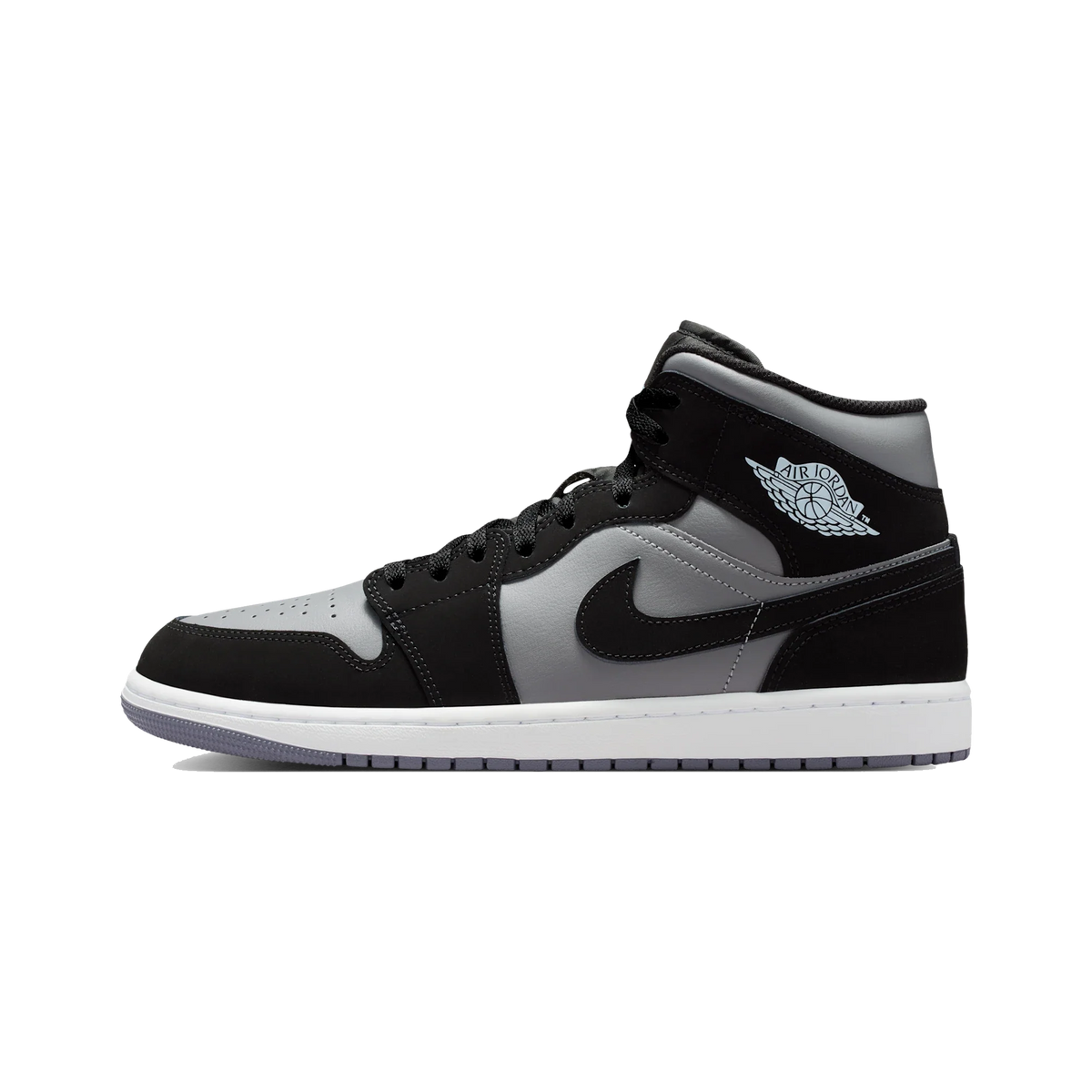 Air Jordan 1 Mid Black Cool Grey Light Armoury Blue