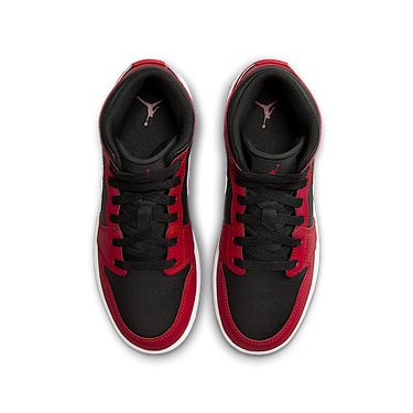 Air Jordan 1 Mid Gym Red Black White Swoosh