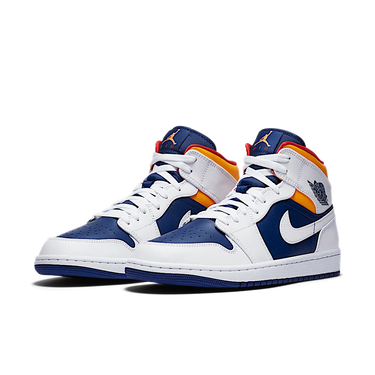 Air Jordan 1 Mid Royal Blue Laser Orange