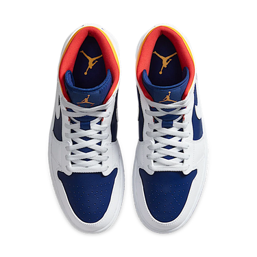 Air Jordan 1 Mid Royal Blue Laser Orange