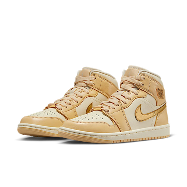 Air Jordan 1 Mid SE Pale Vanilla Metallic Gold