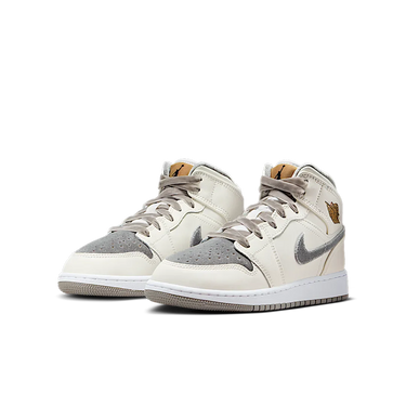 Air Jordan 1 Mid SE Sail Metallic Gold Flat Pewter