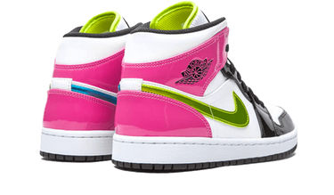 Air Jordan 1 Mid White Black Cyber Pink