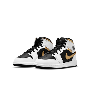 Air Jordan 1 Mid White Gold Black