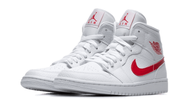 Air Jordan 1 Mid White University Red