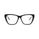 Alexander McQueen Cat Eye-Frame Acetate Optical Frames Black Ruthenium Transparent