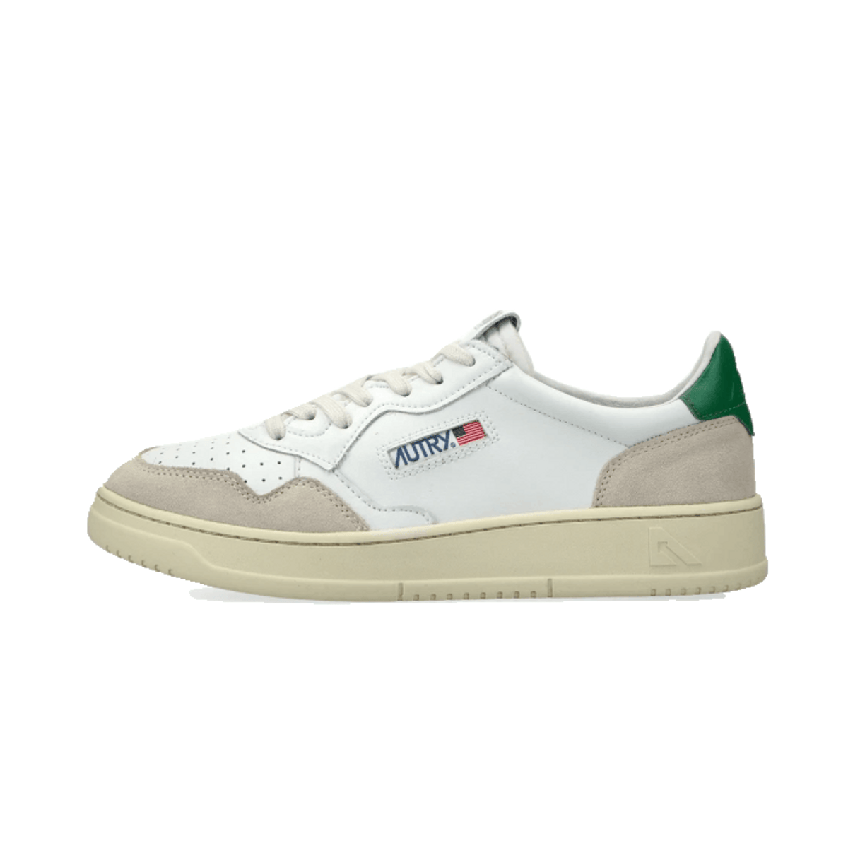 Autry Medalist Leather Low White Amazon Beige (Women's)