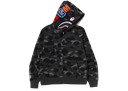BAPE Color Camo Shark Full Zip Hoodie Black