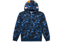 BAPE Color Camo Shark Full Zip Hoodie Blue