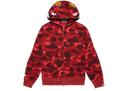 BAPE Color Camo Shark Full Zip Hoodie Red