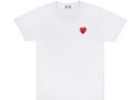 Comme des Garcons Play Embroidered Red Heart T-shirt White