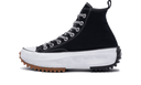 Converse Run Star Hike Hi Black White Gum Distressed