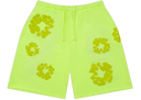 Denim Tears Mono Cotton Wreath Sweat Shorts Neon Green
