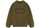 Fear of God Essentials Fleece Crewneck Olive