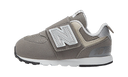 New Balance 574 Hook and Loop Rain Cloud Silver Metallic (TD)