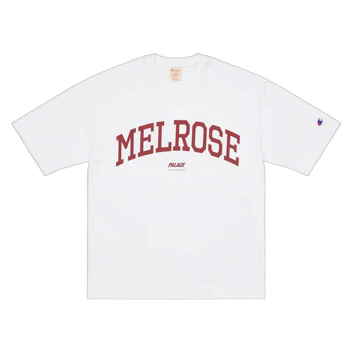 Palace Champion Shop Melrose T-shirt Los Angeles White