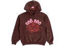 Sp5der Angel Number Hoodie Brown
