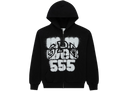 Sp5der SP555 Zip Hoodie Black