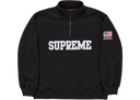 Supreme Shop Flag Half Zip Pullover Black