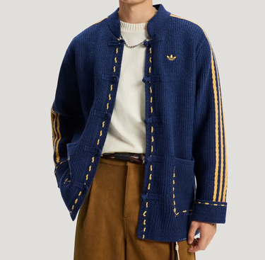 Adidas Originals Chinese New Year FW25 Knit Jacket Navy Blue