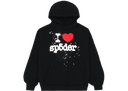 Sp5der I Heart SP5 Hoodie Black