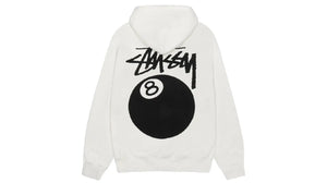 Stussy 8 Ball Hoodie Pigment Dyed White