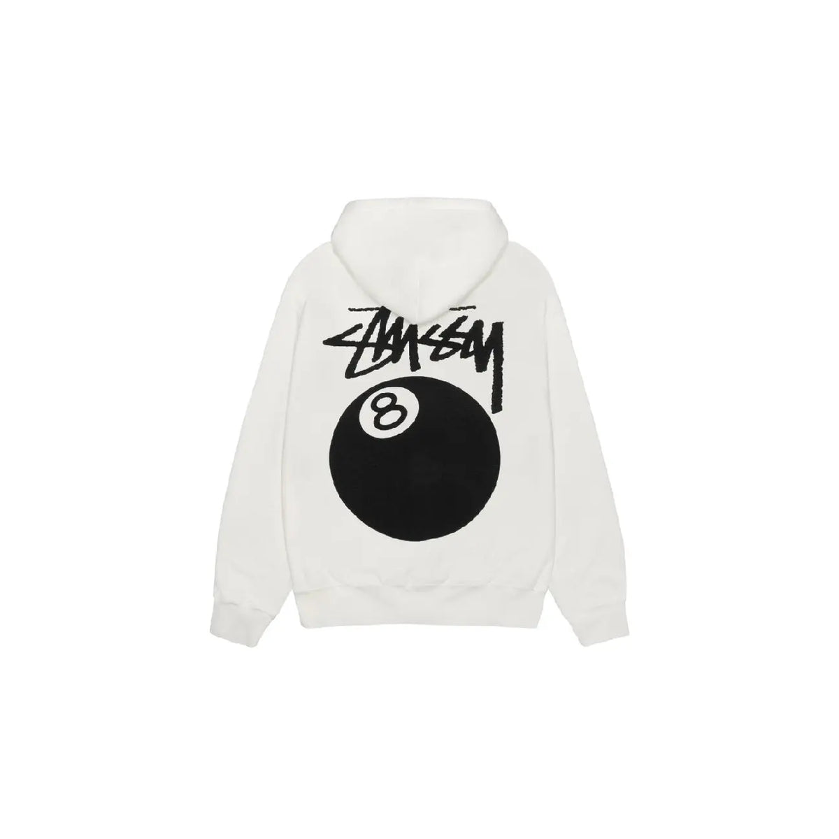 Stussy 8 Ball Hoodie Pigment Dyed White
