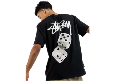 Stussy Fuzzy Dice Tee Black