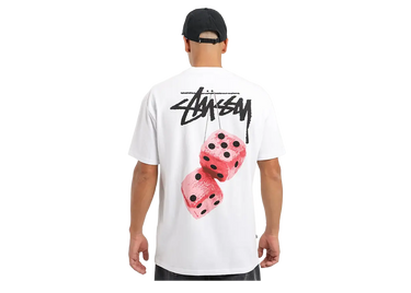 Stussy Fuzzy Dice Tee White
