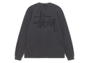 Stussy Raglan Thermal L/S Crew Washed Black