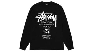 Stussy World Tour LS Tee Black
