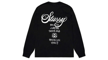 Stussy World Tour LS Tee Black