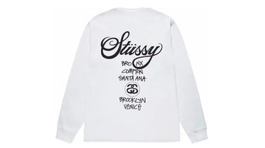 Stussy World Tour LS Tee White Next Step