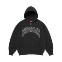 Supreme Cracked Raglan Zip Up Hooded Sweatshirt Black