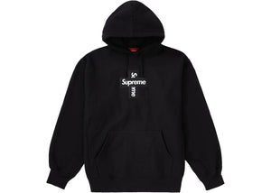 Supreme Cross Box Logo Hooded Sweatshirt - Black