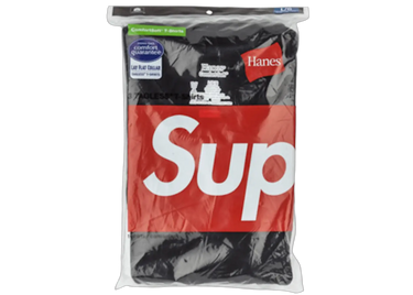 Supreme Hanes Tagless Tees (3 Pack) Black - supreme-hanes-tagless-tees-3-pack-black - View 1 | Next Step
