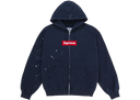 Supreme MM6 Maison Margiela Box Logo Zip Up Hooded Sweatshirt Navy